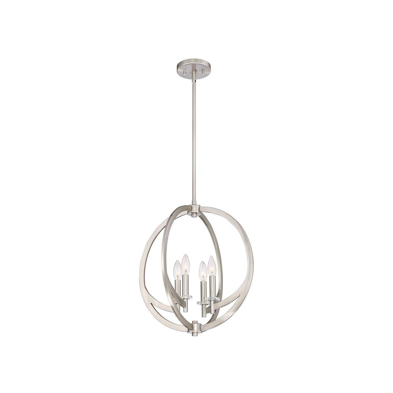 Quoizel Orion 18"W Brushed Nickel 4-Light Steel Pendant - #1T975 | Lamps Plus | Lamps Plus