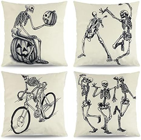 Halloween Throw Pillow Cover Decorations, 18"X18" Decorative Pillowcase Cushion Covers for Sofa C... | Amazon (US)