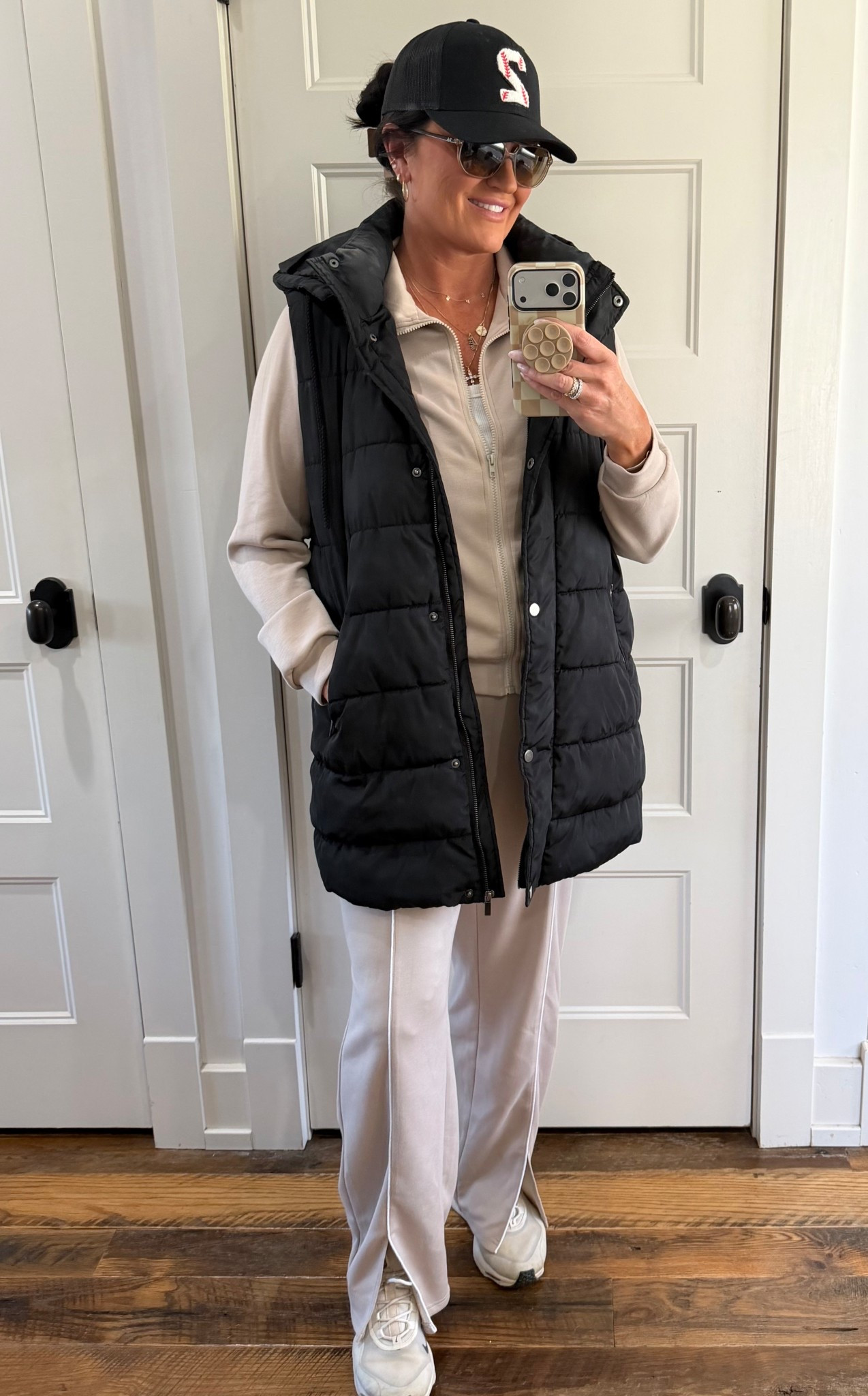 Ballpark fit on a chilly April day. 🧢 ⚾️ 

#LTKmomlife #LTKMidsize #LTKSeasonal
