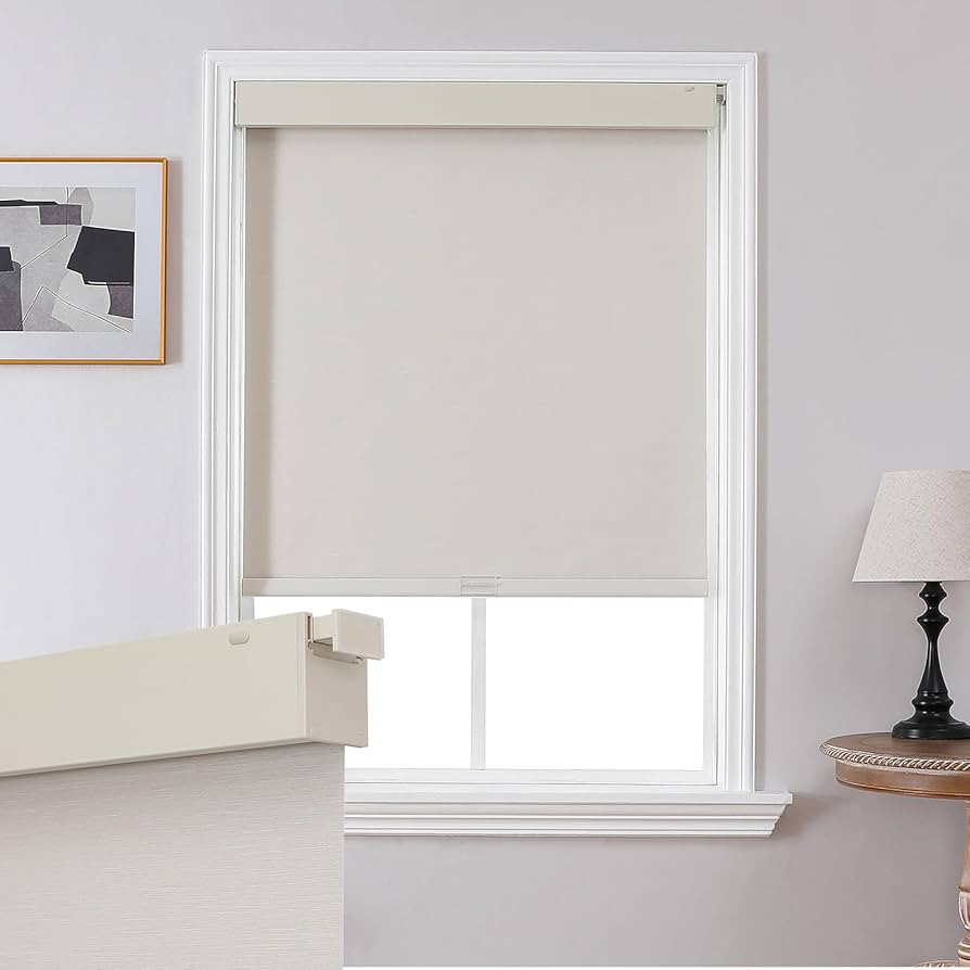 Joydeco No Drill No Tools Blackout Shades, Free-Stop Cordless Roller Shades, Thermal Insulated Bl... | Amazon (US)