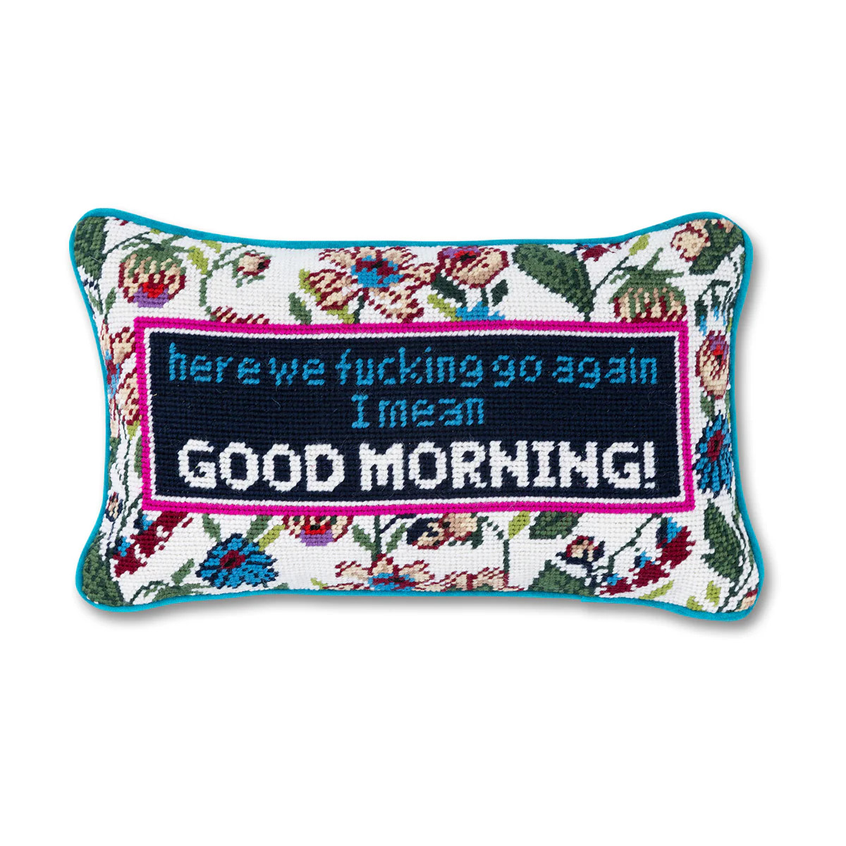 Furbish Studio - Good Morning Needlepoint Pillow | Furbish Studio