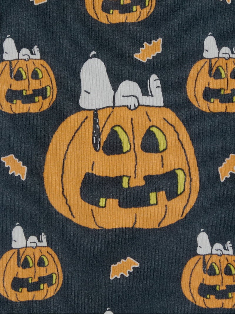 Peanuts Boys Halloween Snug Fit Long Sleeve Top and Sleep Pants Pajama Set, 2-Piece, Sizes 4-12 | Walmart (US)