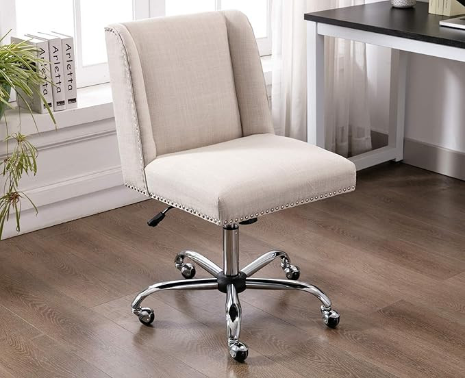 DM Furniture Home Office Chair Linen Adjustable Desk Chair 360 Swivel Task Chair Accent Chair for... | Amazon (US)