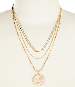 Anna & Ava Waterproof Short Multi Strand Necklace with Love Pendant | Dillard's | Dillard's