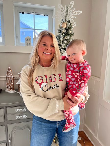 Plaid Christmas sweatshirts make the perfect Holiday outfit! And cozy, fuzzy Jammie’s for baby 

#LTKHoliday #LTKfamily #LTKCyberWeek
