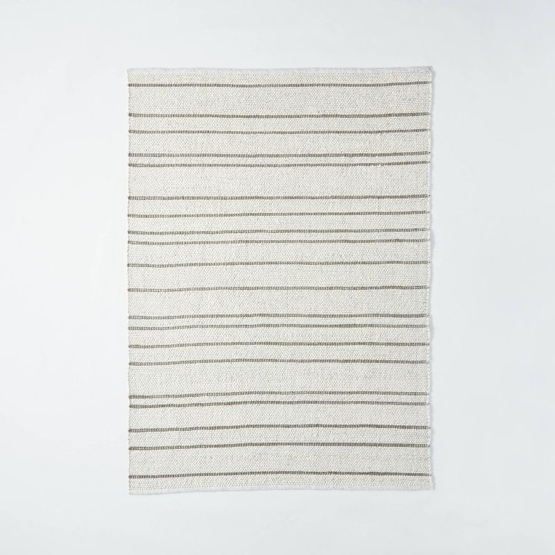 7'x10' Striped Flat Woven Rug Cream - Threshold™ designed with Studio McGee | Target