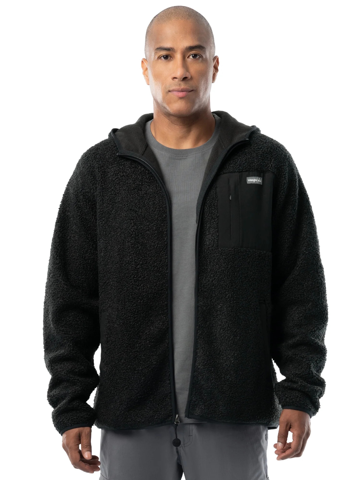 Wrangler Outdoor Men's & Big Men's Full Zip Burly Utility Backpacking Sweater Hoodie, Size S-2XL | Walmart (US)