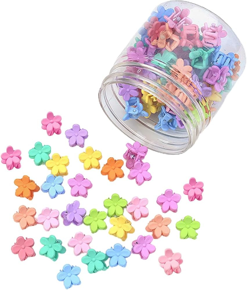 Amazon.com: 36 Mini Flower Hair Clips for Women, Matte Bobby Pins for Hair Styling & Accessories ... | Amazon (US)