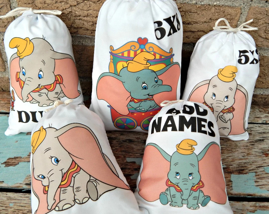 10 Dumbo Favor Bags Birthday Party Bags Dumbo Classic Story - Etsy | Etsy (US)