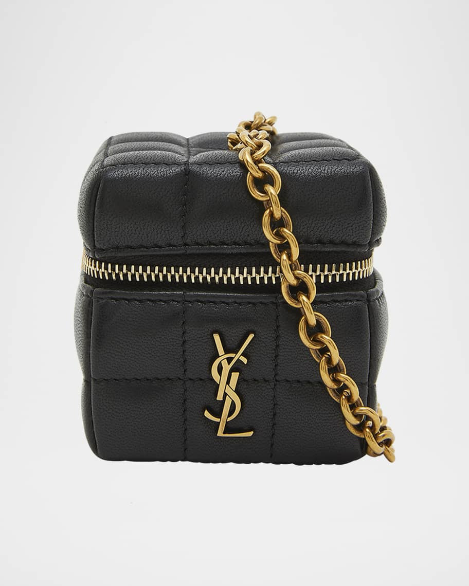 Saint Laurent Mini YSL Cube Leather Top-Handle Bag | Neiman Marcus