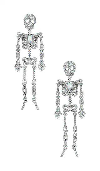 Small Bonafide Bones Earrings in Silver | Revolve Clothing (Global)