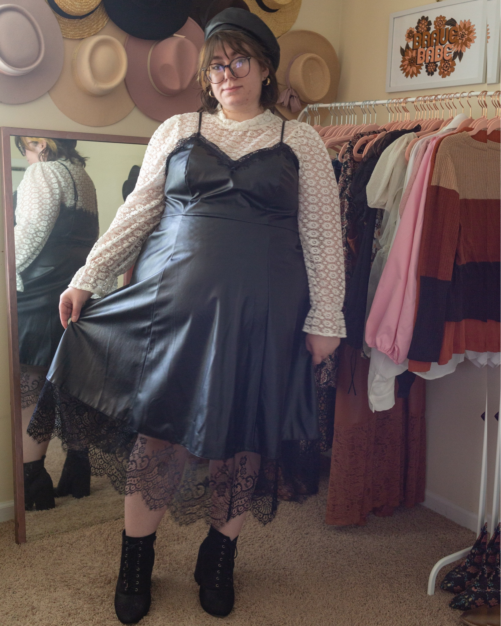 Plus size lace and leather fall outfit 

#LTKplussize #LTKstyletip #LTKSeasonal