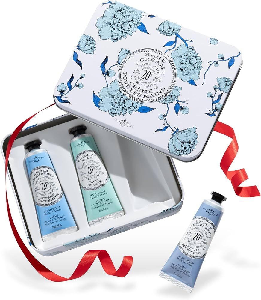 La Chatelaine Hand Cream Trio Tin Gift Set, Ready-To-Gift Tin, Nautral, Made in France with 20% O... | Amazon (US)