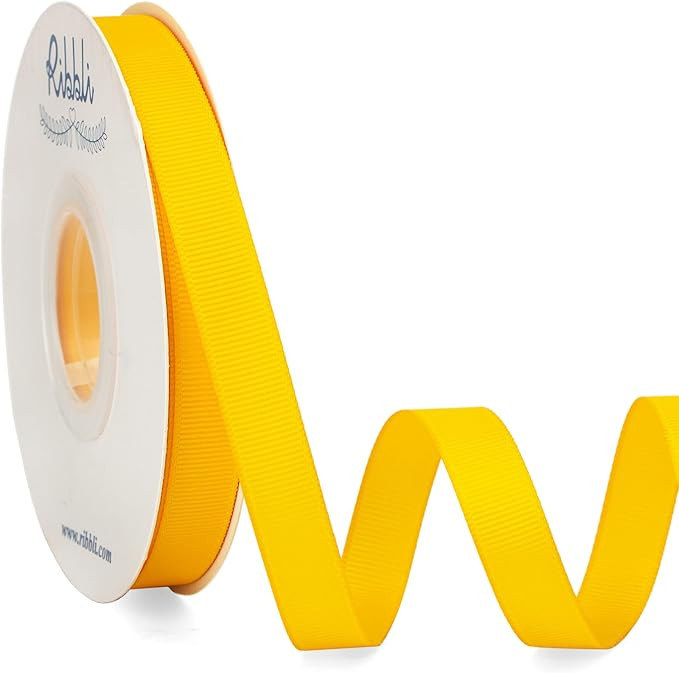 Ribbli Maize Yellow Grosgrain Ribbon, 1/2 inches x Continuous 25 Yards, Use for Bows DIY Hair Acc... | Amazon (US)