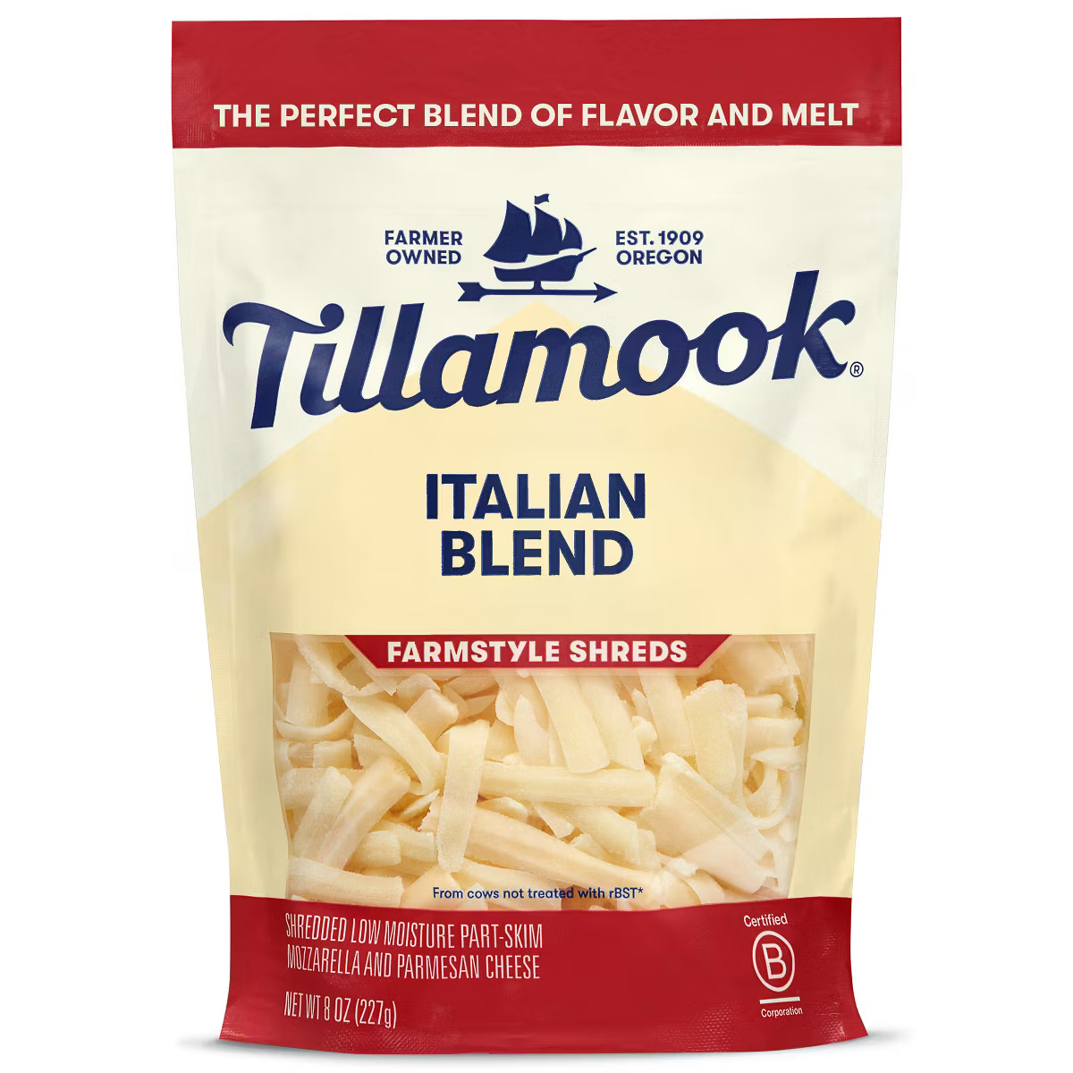 Tillamook Farmstyle Italian Blend Shredded Cheese - 8oz | Target
