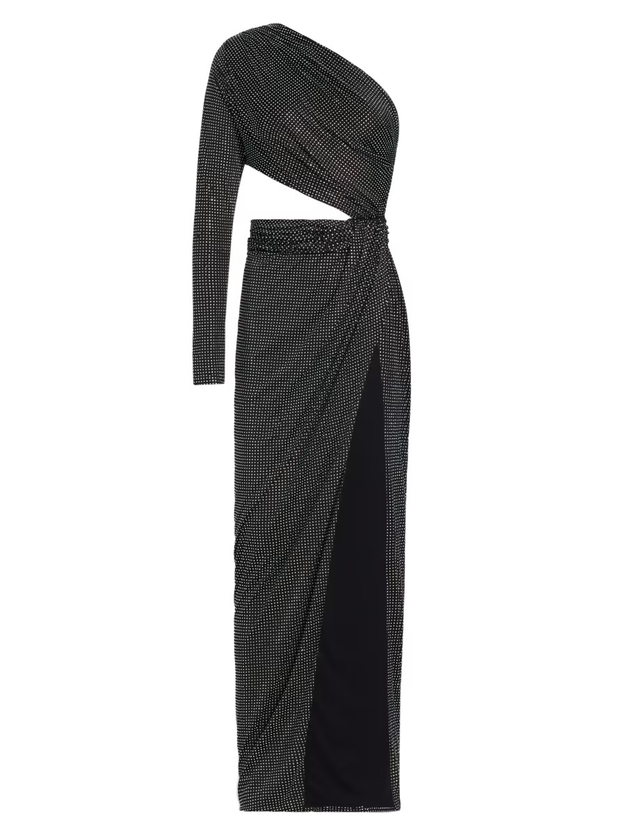 Lorinna Metallic Cut Out Slit Gown | Saks Fifth Avenue