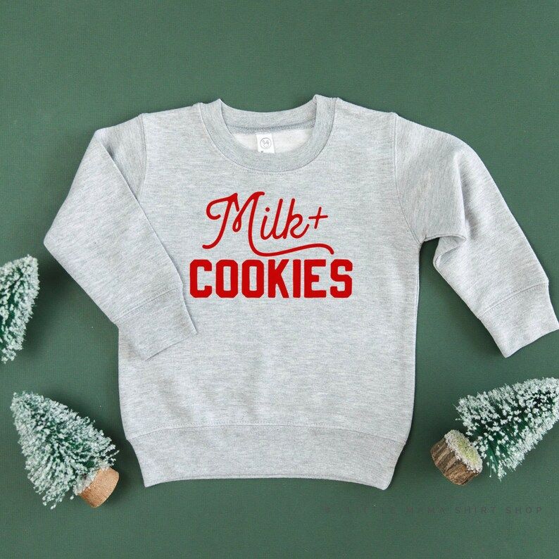 Milk + Cookies | Kid Christmas Sweater | Christmas Sweater for Kid | Kid Sweatshirt | Toddler Swe... | Etsy (US)