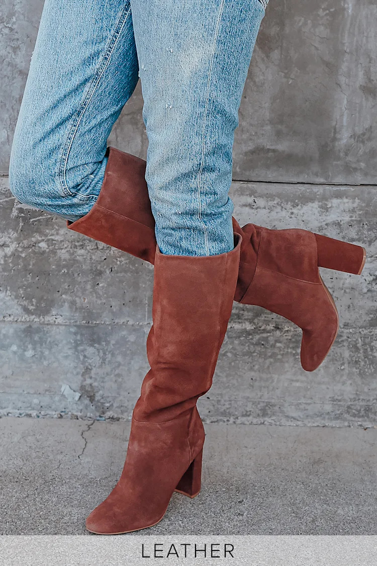 Krafty Redwood Suede Leather Knee High Boots | Lulus