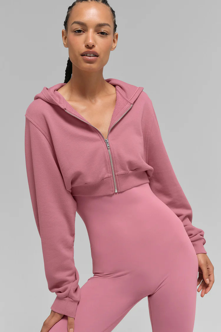 Sweet Escape Zip Up Hoodie - Pink Wild Rose | Alo Yoga (US)
