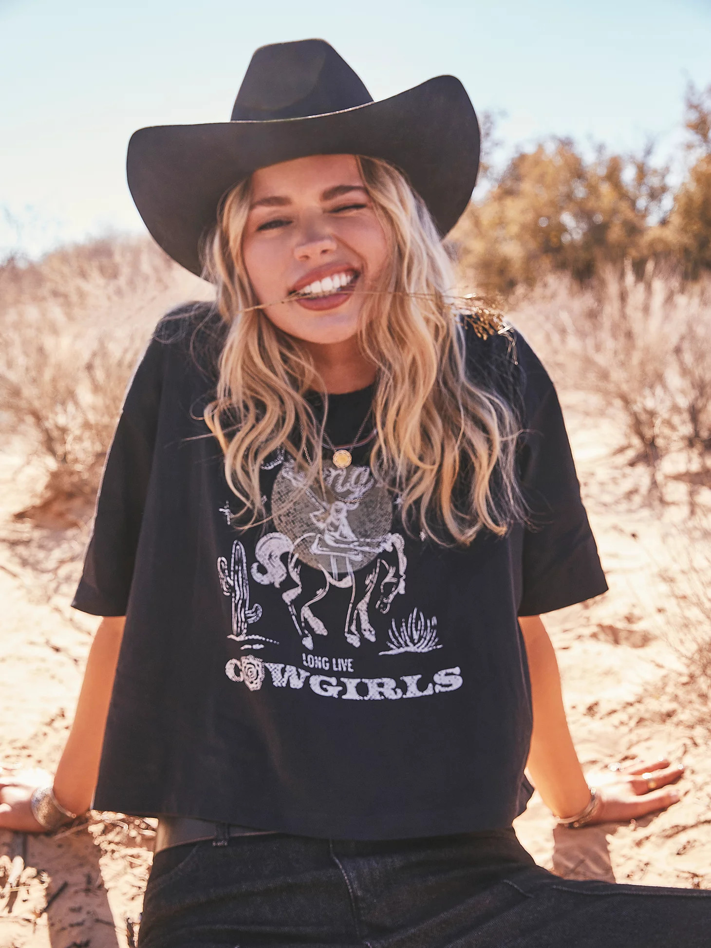 Wrangler® x Yellow Rose by Kendra Scott Boxy Crop Tee | Wrangler