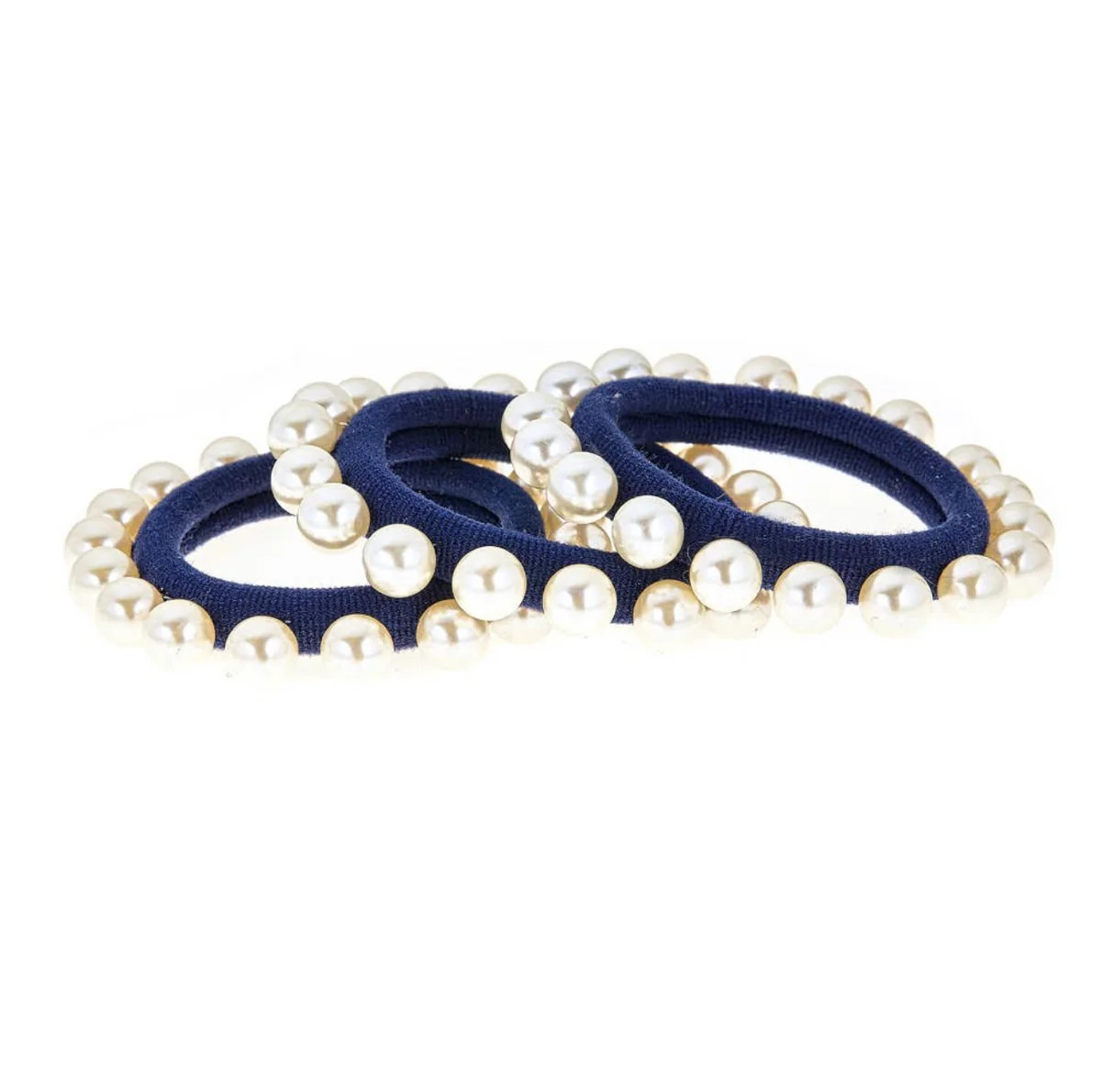Pearl Hair Tie Set (Navy) | Sea Marie Designs