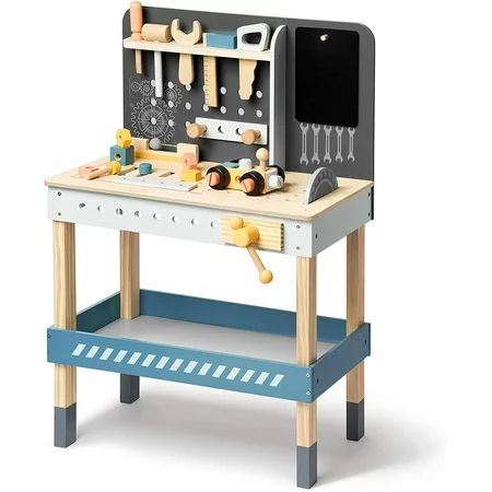 YUNNUO Tool Bench Set for Toddlers Wooden Workbench Toy Workshop Construction Tools Bench Creative P | Walmart (US)