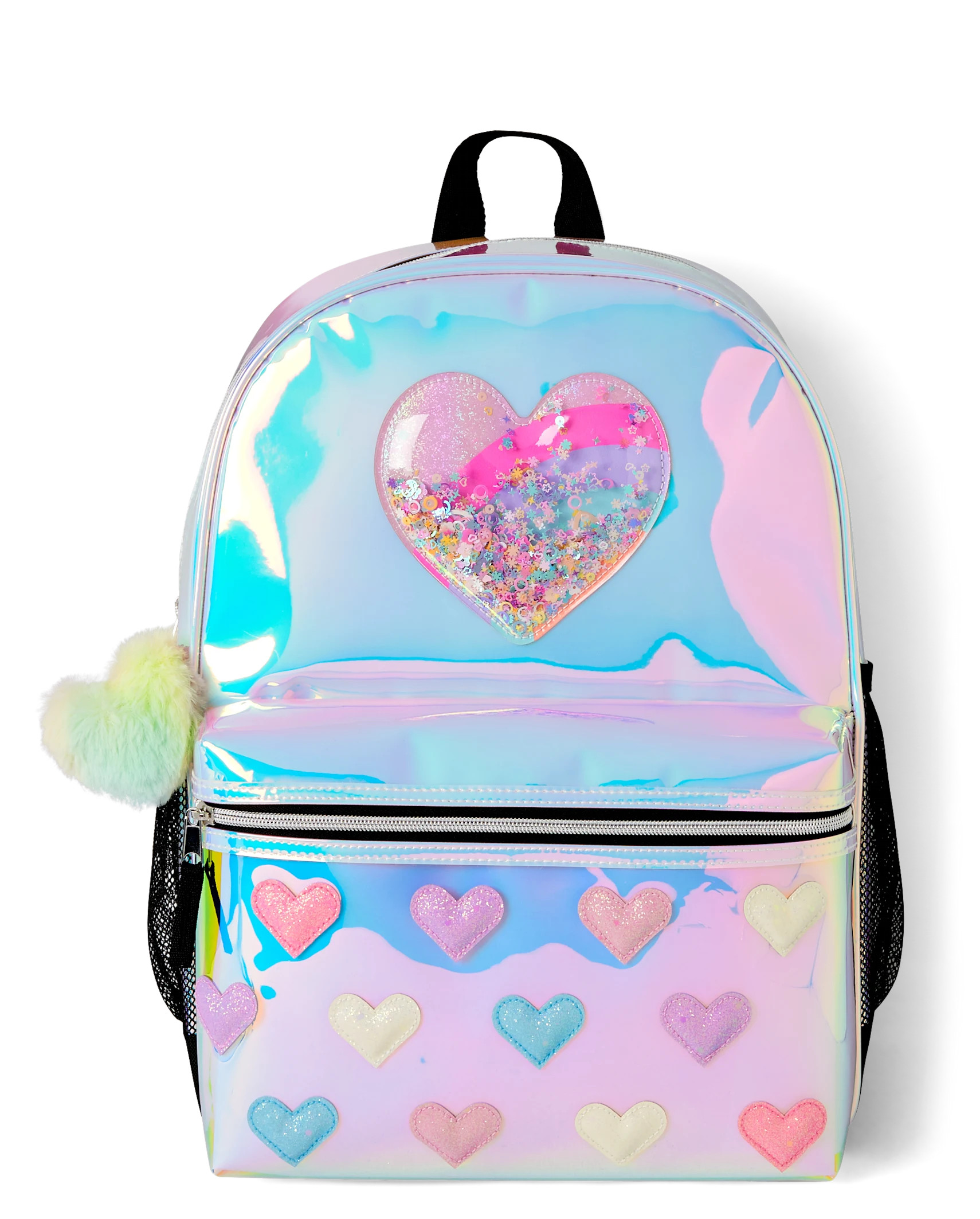 Girls Holographic Heart Backpack - holographic | The Children's Place