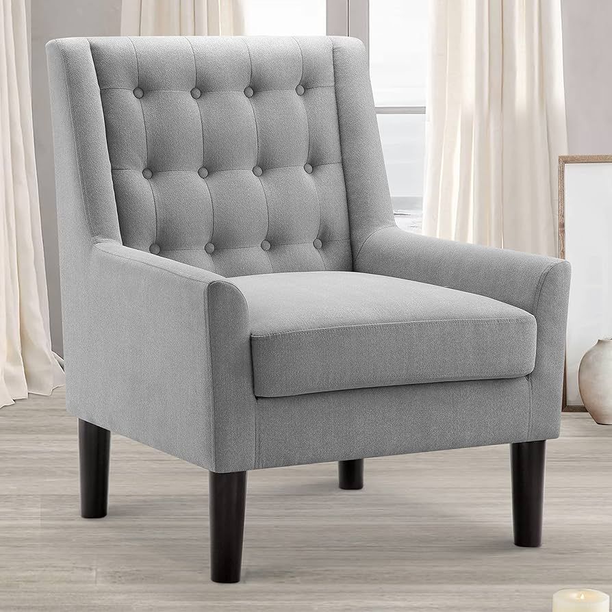 Rosevera Laurent Modern Furniture Living Reading Room Comfy Accent Chair for The Bedroom, Standar... | Amazon (US)