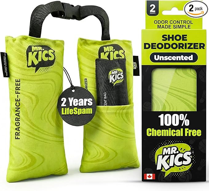 MR.KICS - Shoe Deodorizer Insert, Activated Charcoal Odor Eliminator, Moisture Absorber for Shoes... | Amazon (US)
