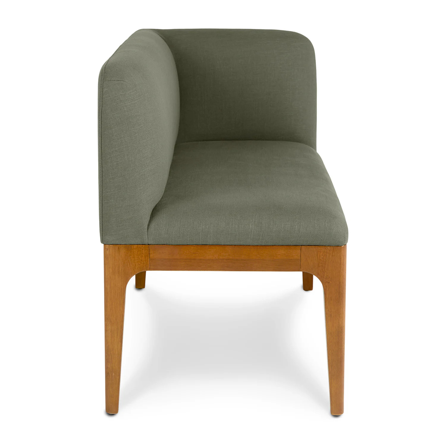 Rosin 56.75" Right Corner Banquette - Smoked Oak and Welsh Green | Article