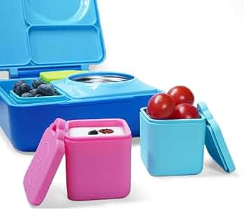 Salad Dressing Container To Go, Compatible with Omie Bento Box, 2x 4oz Small Snack Containers wit... | Amazon (US)