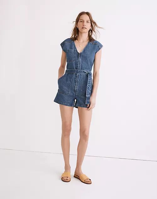 Zip-Front Romper: TENCEL™ Denim Edition | Madewell