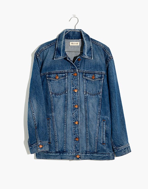 The Oversized Jean Jacket in Wortham Wash | Madewell