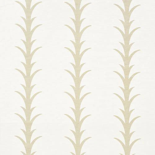 Schumacher Acanthus Stripe Sand Fabric | DecoratorsBest | DecoratorsBest