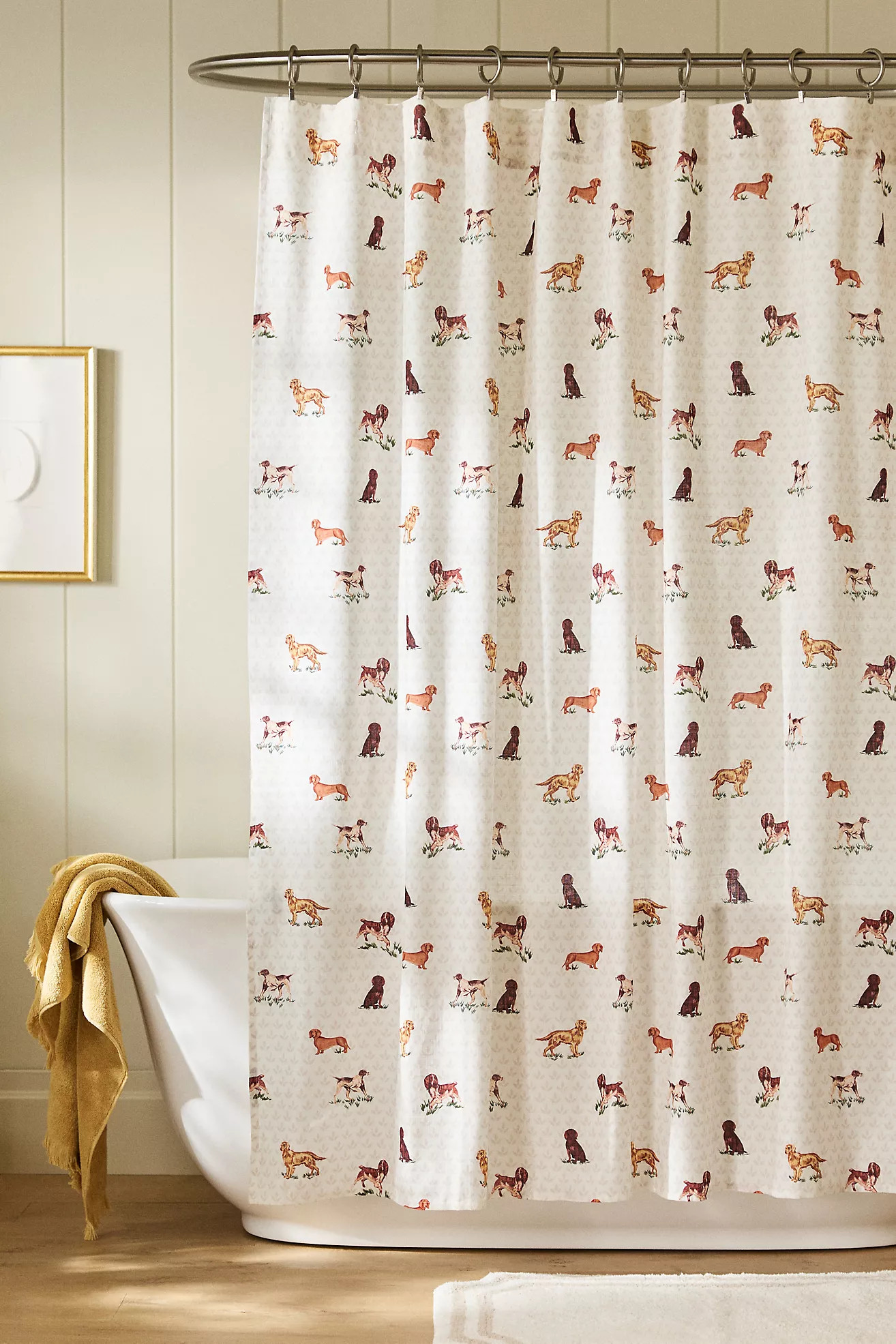 The Printed Cotton Slub Shower Curtain Collection | Anthropologie (US)