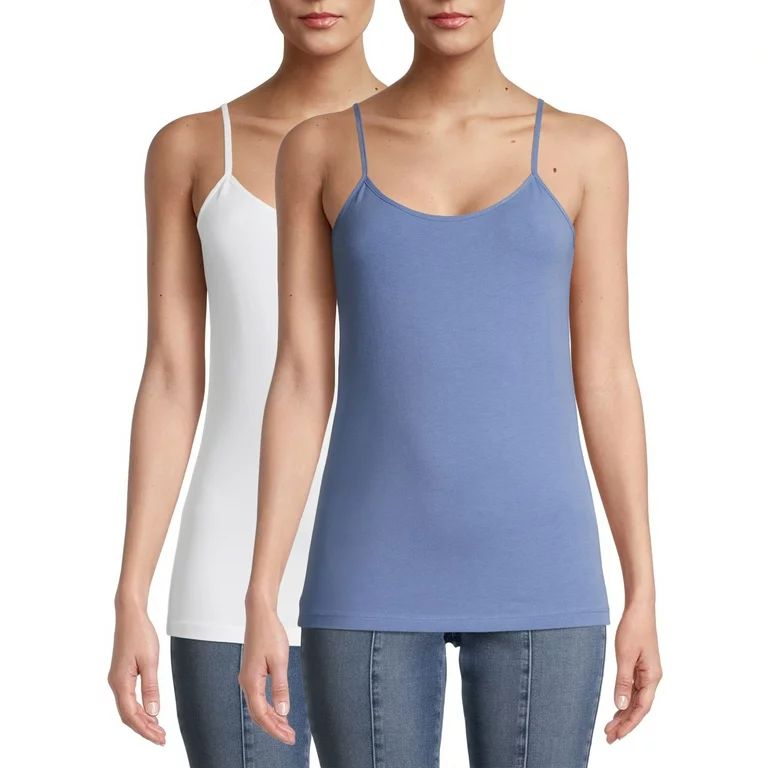 Time and Tru Women's Cami Tank Top, 3-Pack | Walmart (US)