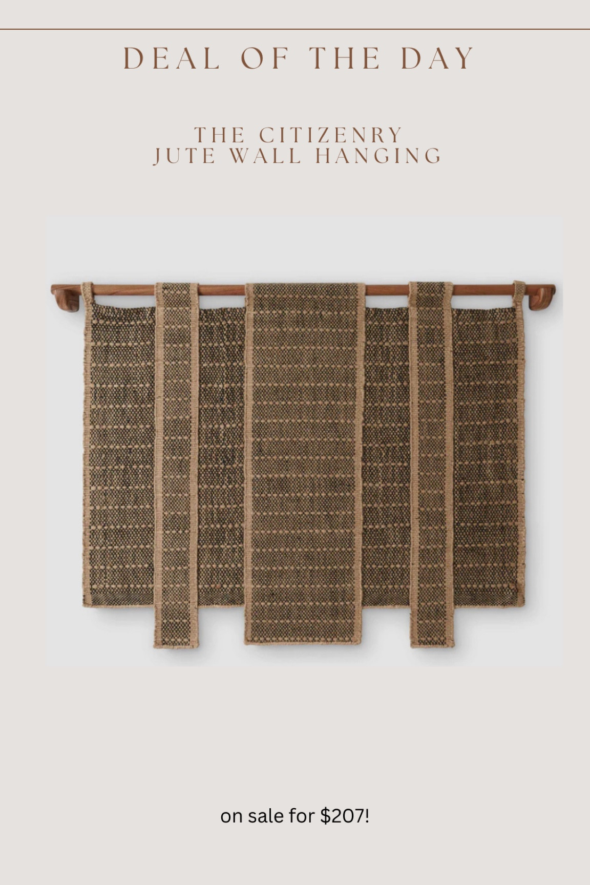 Okay wow! This gorgeous Citizenry jute wall hanging is on sale! I cannot believe the price of this 🙌🏻😍

#LTKSaleAlert #LTKStyleTip #LTKHome