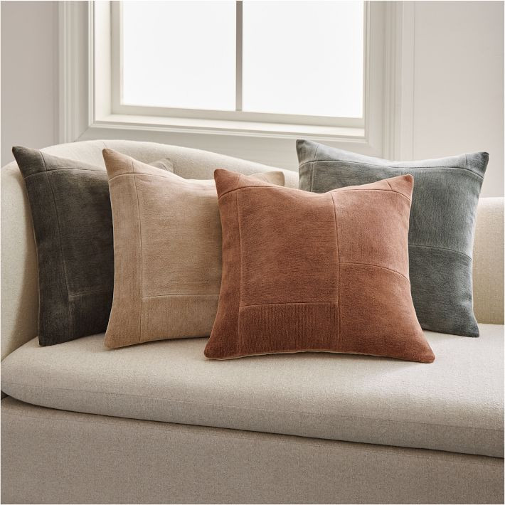 Patchwork Chenille Pillow Cover | West Elm (US)