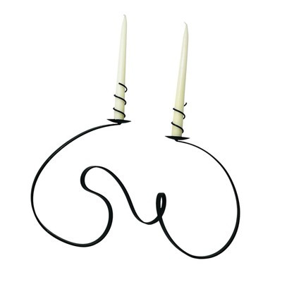 Postmodern Deco Revival Ribbon Loop Candelabra Spiral Taper Candle Holder 13” | eBay | eBay US