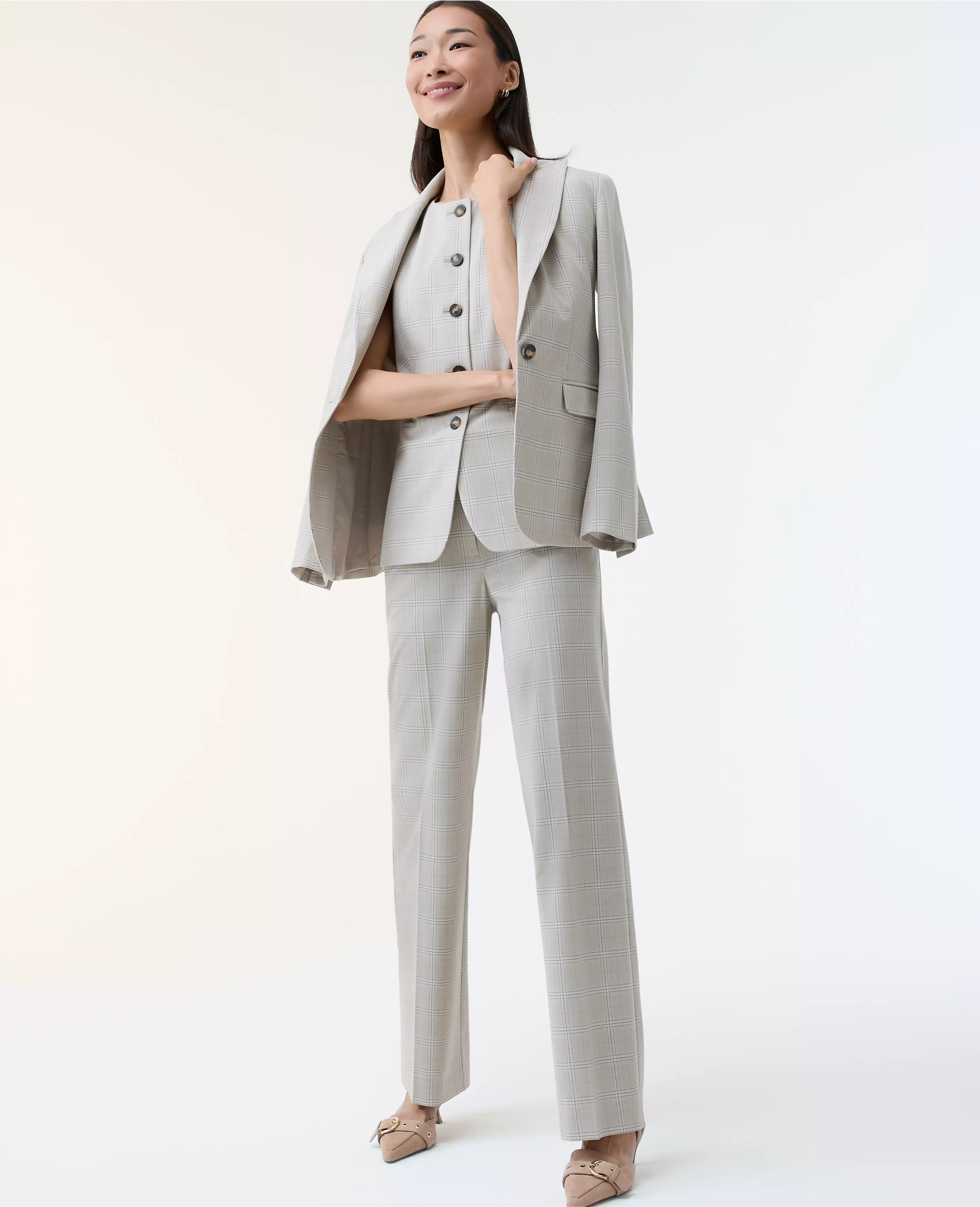 The Straight Trouser in Plaid | Ann Taylor
