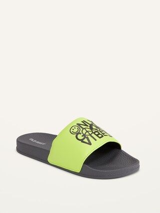 Gender-Neutral Faux-Leather Pool Slide Sandals for Kids | Old Navy (US)