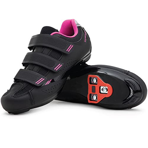 Tommaso Pista 100 Peloton Shoes for Women, Indoor Cycling Shoes for Women with Delta Cleats, Peloton Bike Accessories—Made with Vegan Leather—Pink—3 Velcro—Size 11US—43EU | Amazon (US)