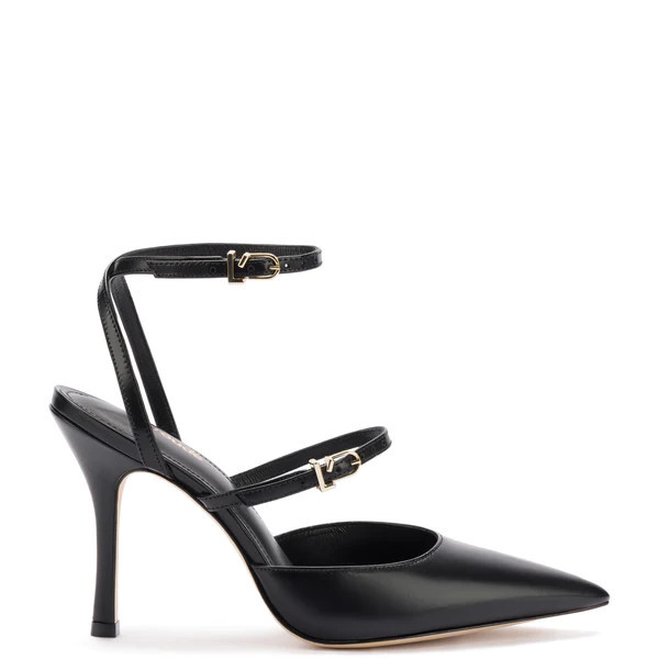 Kris Pump In Black Leather | Larroude