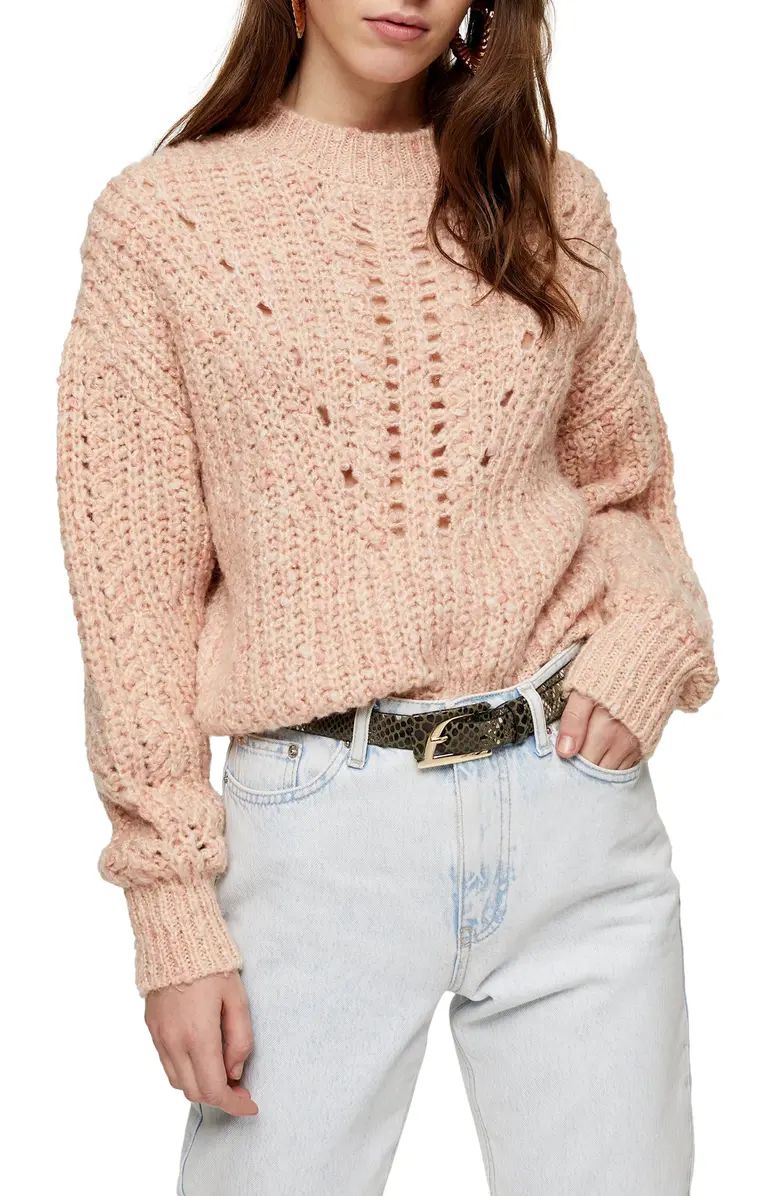 Textured Pointelle SweaterTOPSHOP | Nordstrom Rack