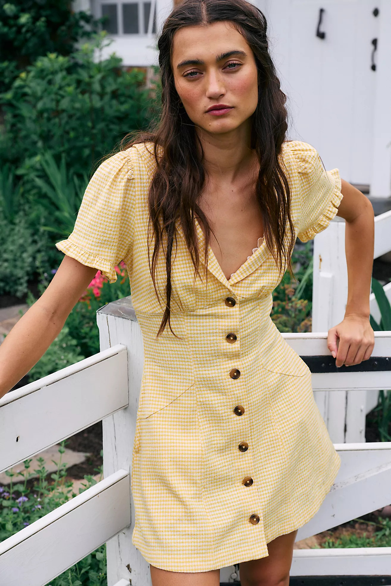 Corrine Button Down Mini Dress | Free People (Global - UK&FR Excluded)