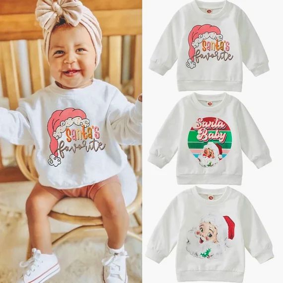 Baby and Toddler Oversized Christmas Sweatshirt / Baby - Etsy | Etsy (US)