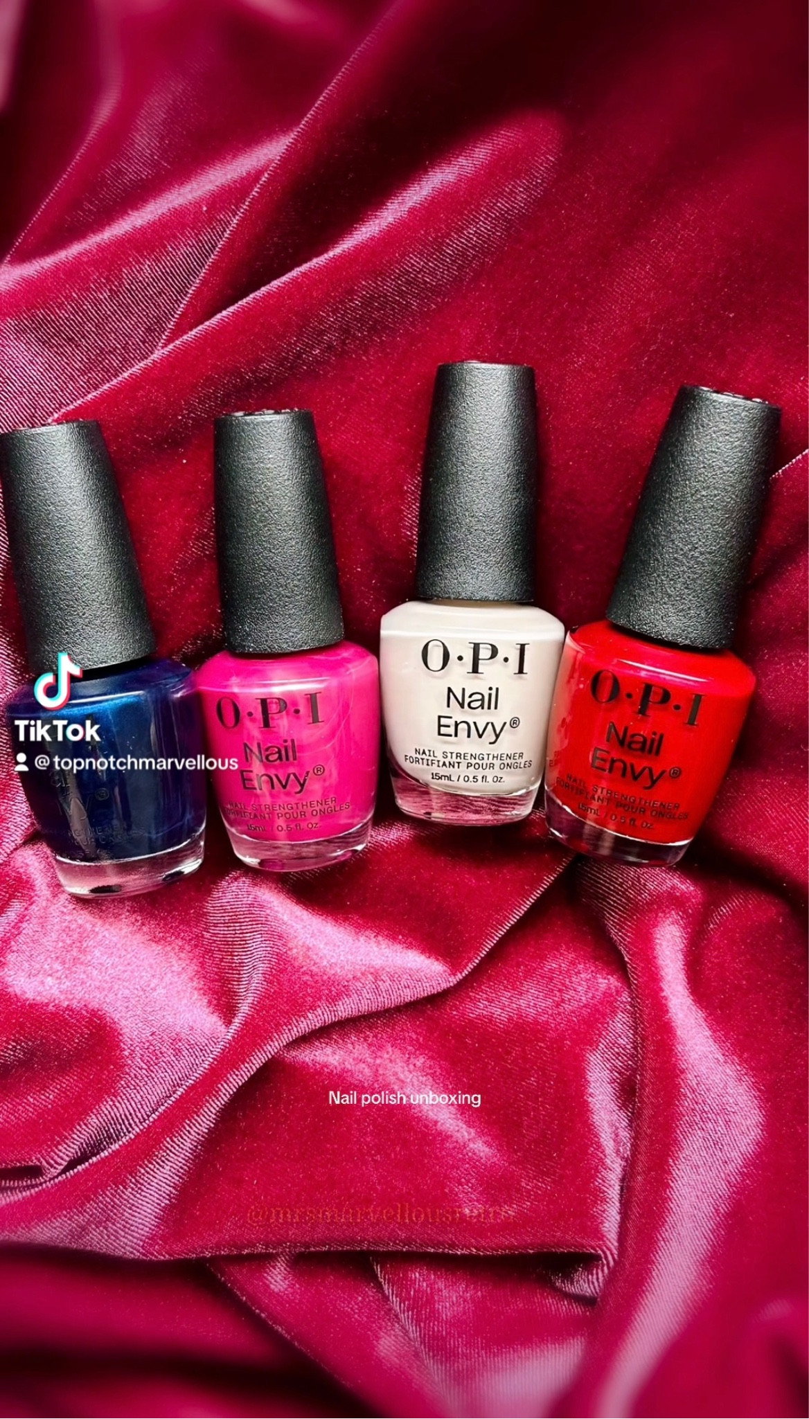 💅 Nail Envy Nail Strengthener Bundle from OPI US #opigiftedme #complimentaryfromopi #opinailenvy #opi @opi 

https://app.im.skeepers.io/c/hhn3n/r/hbmph

💅 Nail Polish Shades:
“Tough Luv” (Red) 
“All Night Strong” (Blue)
“Double Nude-y” (Nude) 
“Powerful Pink” (Pink/Fushia) 

💅 Description: Nail Envy® nail strengthener with Tri-Flex Technology™ strengthens and protects against chipping, peeling, and splitting, resulting in healthy-looking, vibrant nails that are 95% stronger in 1 week.*

💥 FIND ME & MORE • DISCOUNT CODES LOCATED IN MY BIO ON LINKTREE!! 💥 

💥 🌳 Linktree: 
https://linktr.ee/MrsMarvellous

🏷️ #nailpolish #nails #paint #beautyroutine #opirepairmode 

#LTKGiftGuide #LTKFind #LTKbeauty