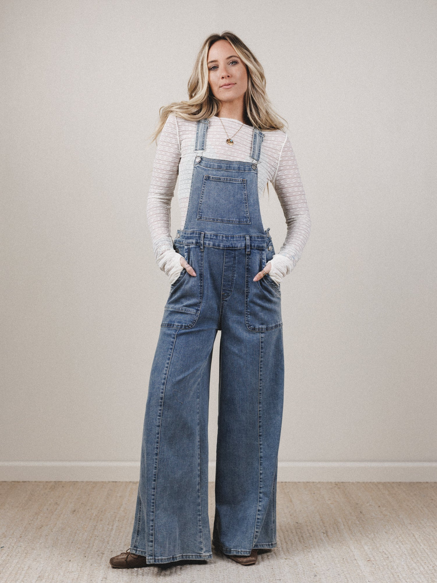 Above All Overalls - Medium Denim | Three Bird Nest