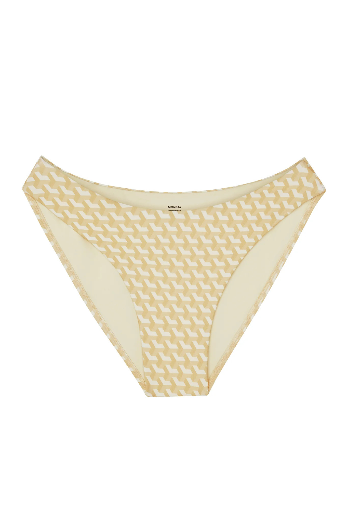 Seychelles Bottom - Ivory Geo (Modest Coverage) | Monday Swimwear