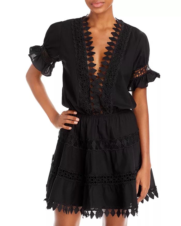 Ora Cotton Embroidered Mini Dress Swim Cover Up | Bloomingdale's (US)
